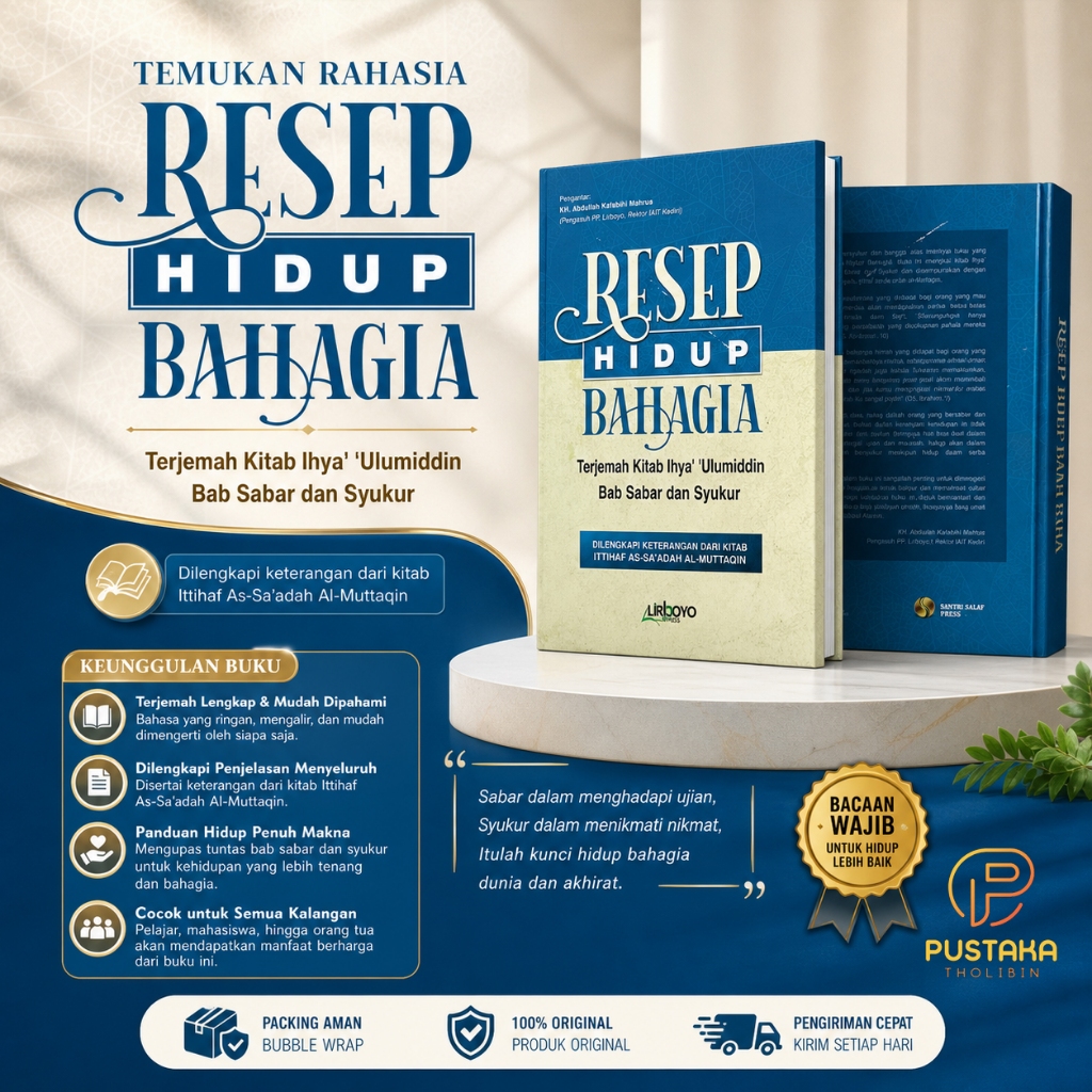 Terjemah kitab ihya' ulumuddin bab sabar dan syukur - lirboyo press - buku agama - resep hidup