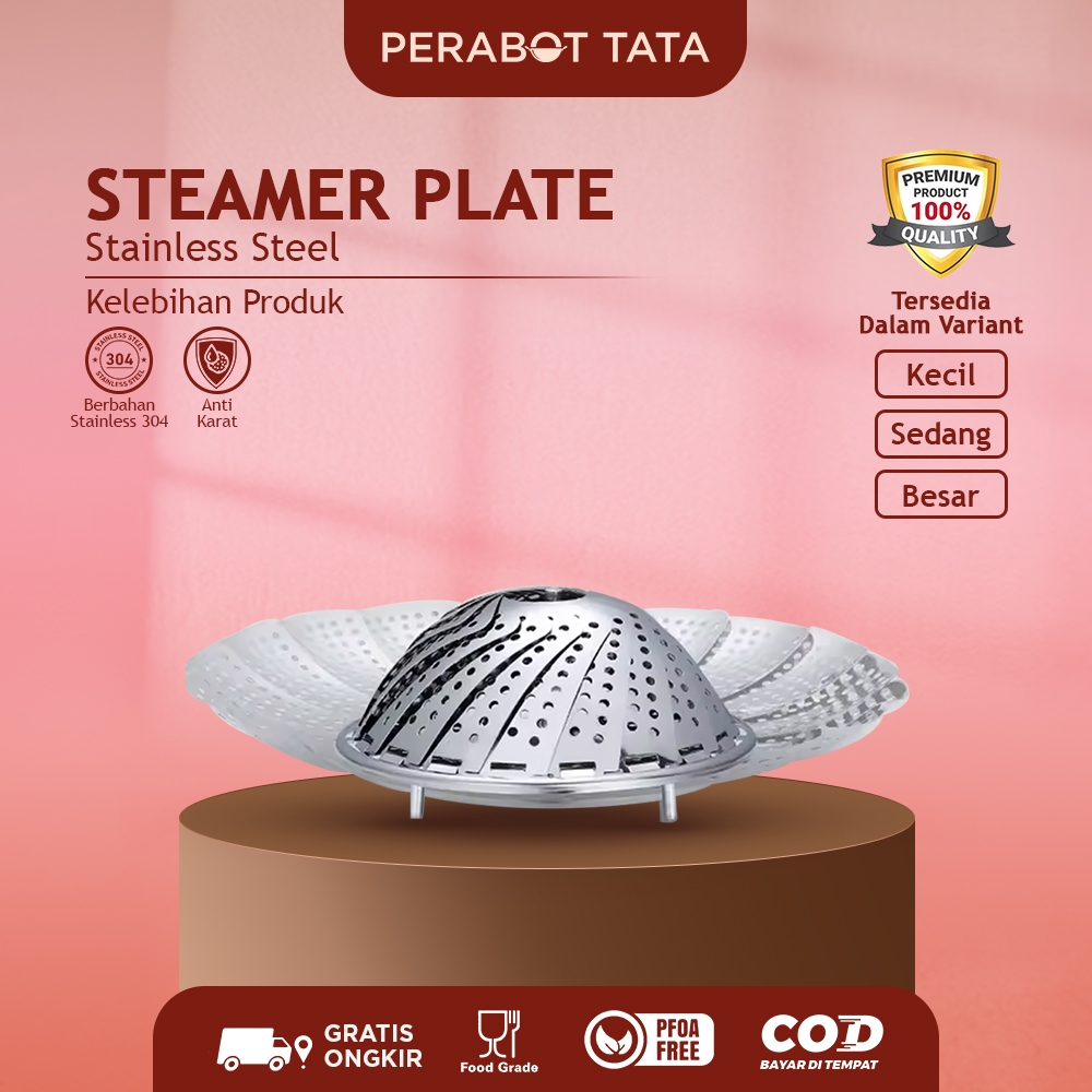 Pengukus Model Teratai Alat Kukus Bentuk Bunga Kukusan Serbaguna Alat Kukus Stainless Steel