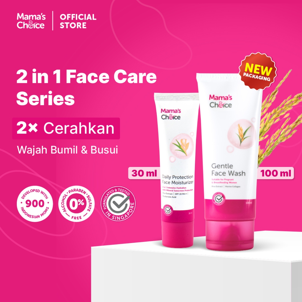 Skincare Ibu Hamil | Mama's Choice 2in1 Face Care (Face Wash & Face Sunscreen Moisturizer) - Skincar