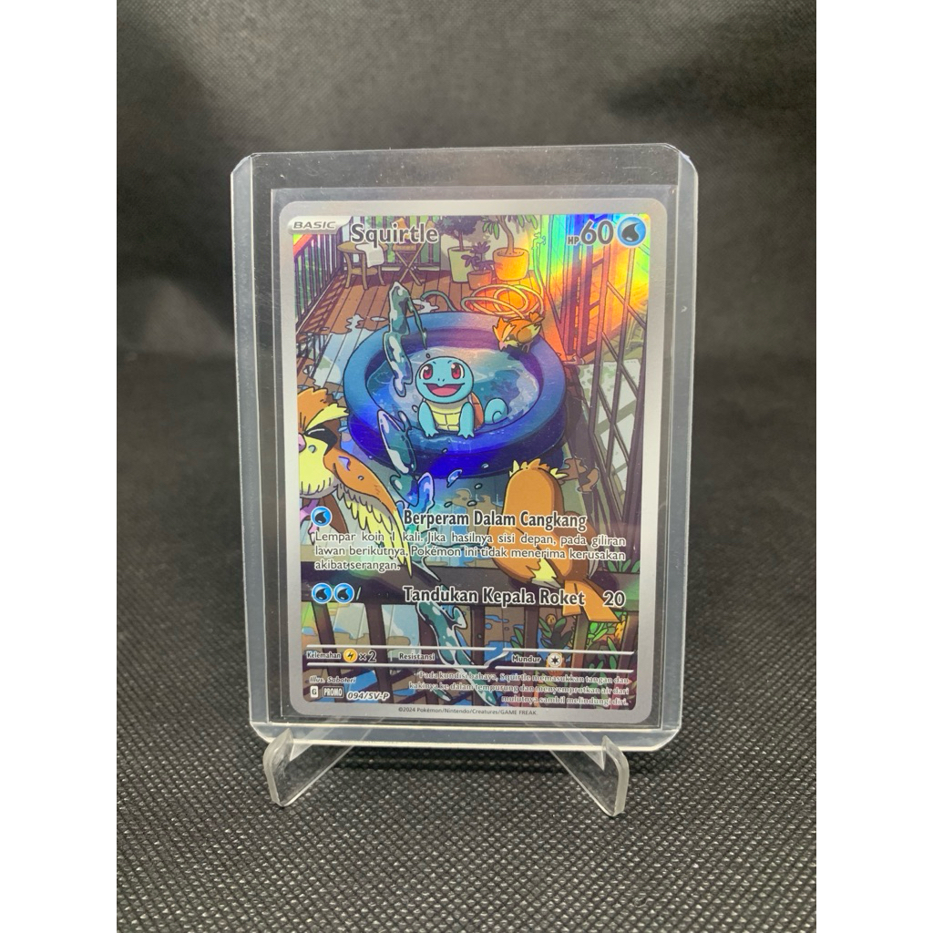 Squirtle ar promo limited harta berkilau - Kartu/ TCG card original pokemon squirtle ar pokemon prom