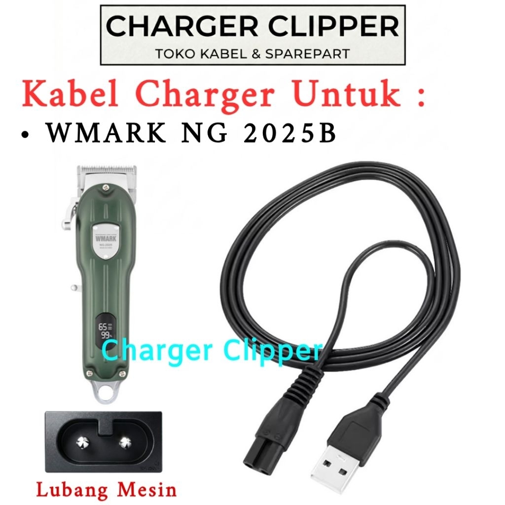 Kabel Charger Wmark NG 2025B Pengisi Daya Mesin Cukur Wmark Charger Clipper #D