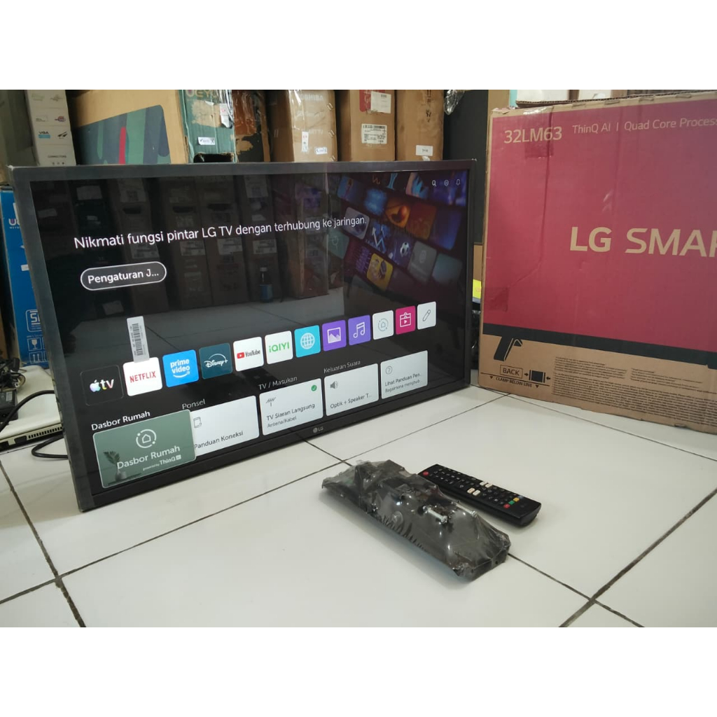 TV LED LG SMART 32 INC NETFLIX YOUTUBE SUDAH DIGITAL KONDISI BEKAS MASIH SEGEL (A)