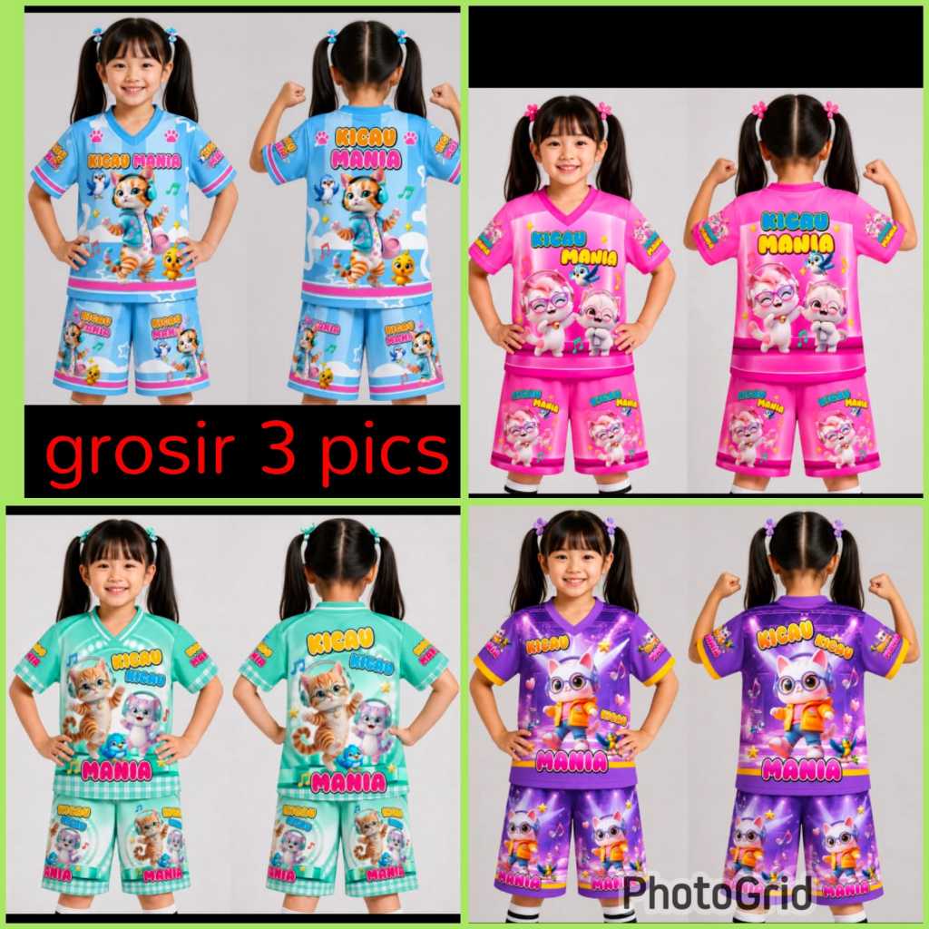 (GROSIR 3 PICS) VORY- SETELAN ANAK PEREMPUAN TERBARU BUAT USIA 2-9 TAHUN BISA COD