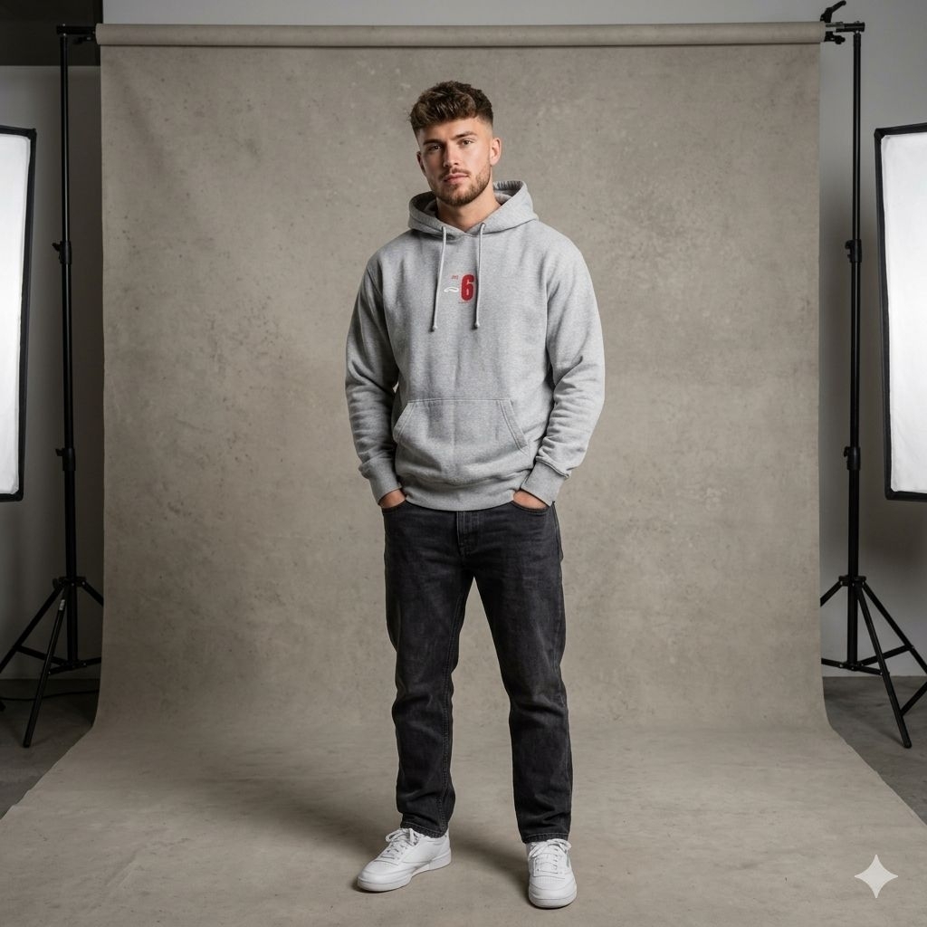 Vintage Vans Back Print Hoodie Grey