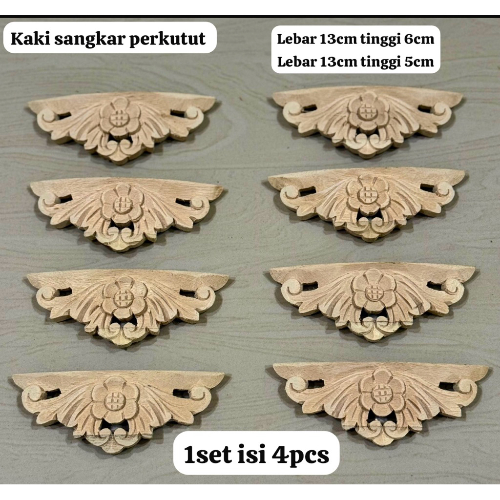 kaki ukir sangkar burung perkutut 4pcs