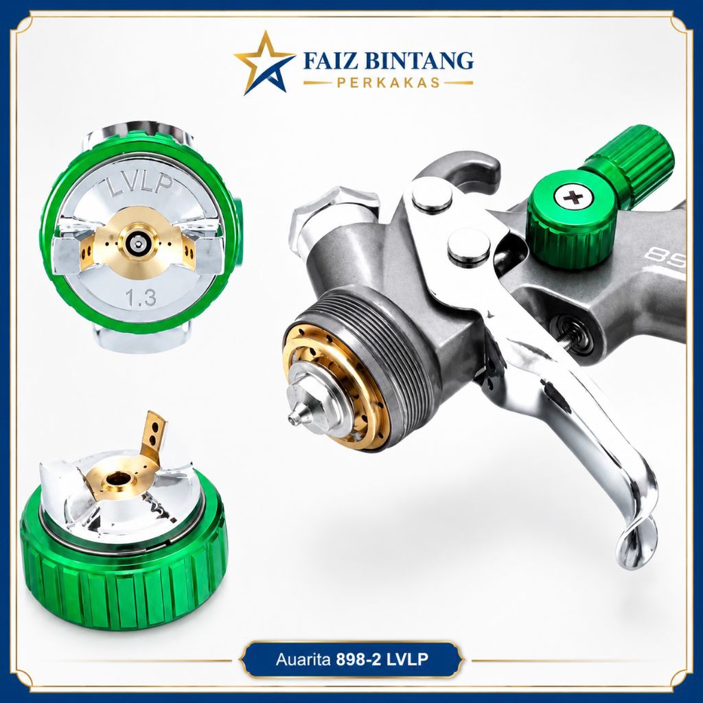 Spray Gun Original Auarita L -898-2 LVLP Nozzle 1.3 mm untuk cat body mobil motor Premium