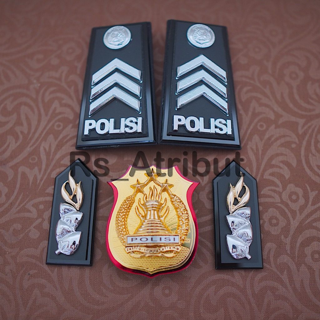 PAKET PANGKAT BRIGADIR BRIGPOL / BINTARA BRIPKA POLISI MONOGRAM KEWENANGAN POLRI PREMIUM
