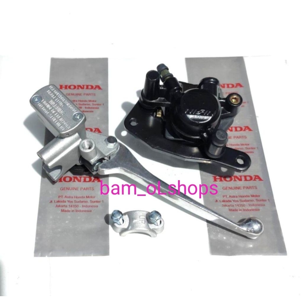 master rem set+kaliper depan Honda Scoopy karbu, Scoopy fi,spacy karbu,spacy fi