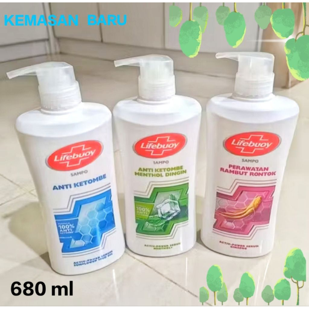 Lifebuoy shampoo 680ML VARIANT LENGKAP BIRU HIJAU MERAH