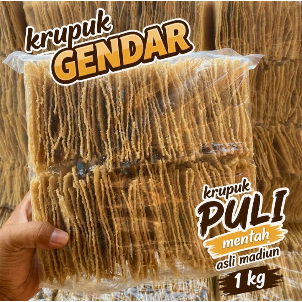 [PROMO] Krupuk Gendar / krupuk lempeng/Krupuk Puli/beras 1kg asli Madiun