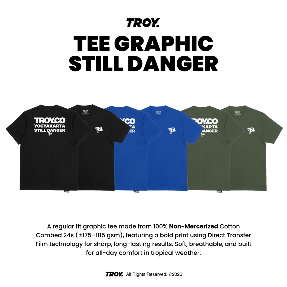 TROY COMPANY Kaos Pria Lengan Pendek - YK Still Danger Tshirt MTD 2741