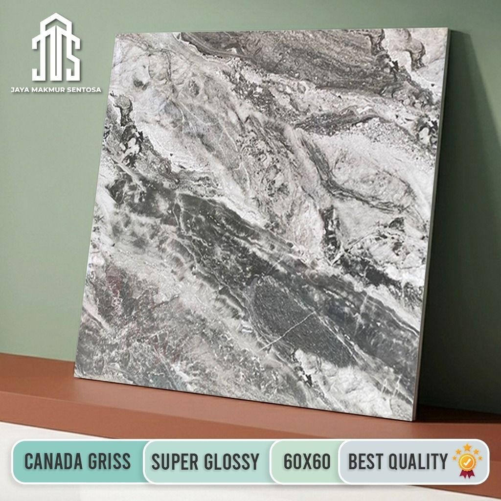 Geranit Lantai Motif Marmer 60x60 Canada Griss