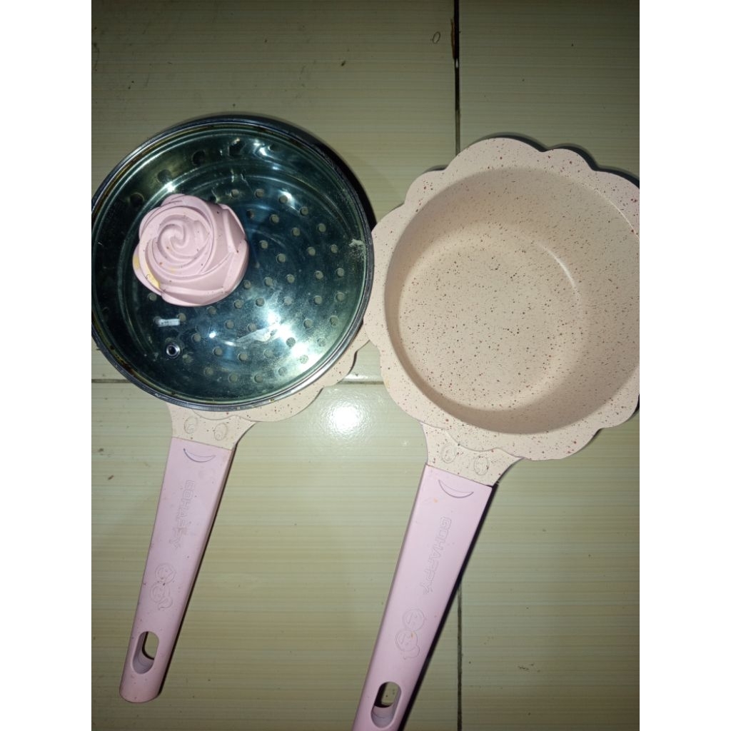 Panci set MPASI BABY set flower gohappy mayba ANTI LENGKET