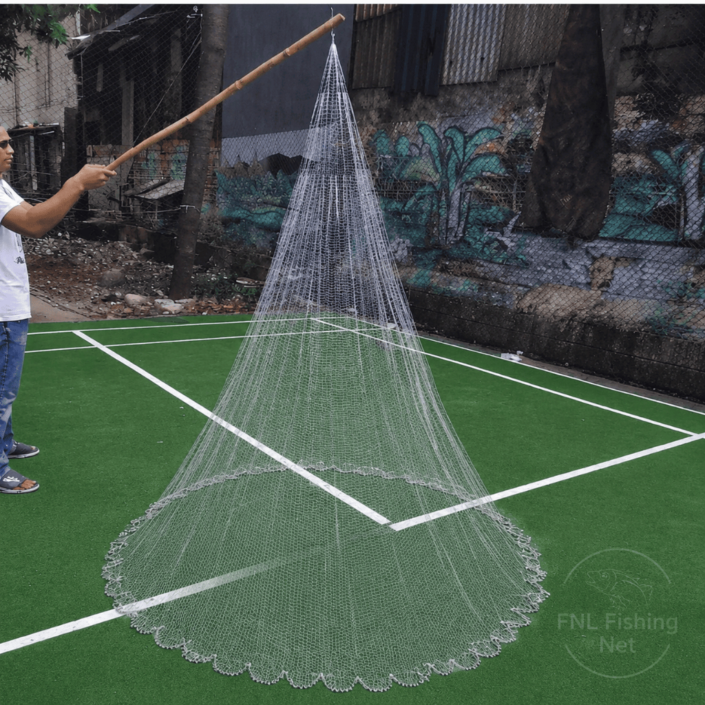 Jala Ikan Lempar 7 Feet 2 Meter / Bahan Senar Lubang Kecil