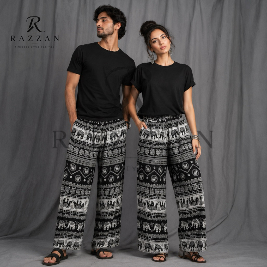 Celana Kulot Gajah XL - Hitam D, Nyaman Dipakai Pria & Wanita