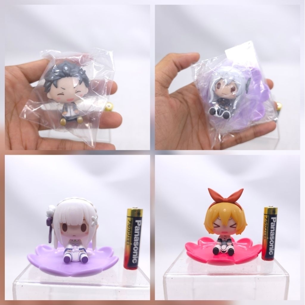 [ori] ichiban kuji chokonoko figure re zero emilia subaru petra leyte echidna rare