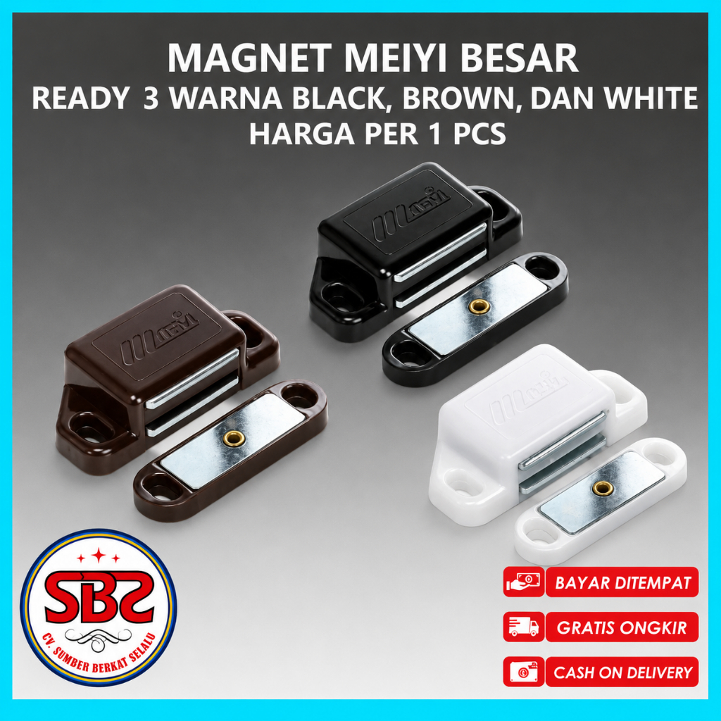 MEIYI Magnet Besar - Magnet Kunci Pintu Laci Lemari Kayu Merk MEIYI