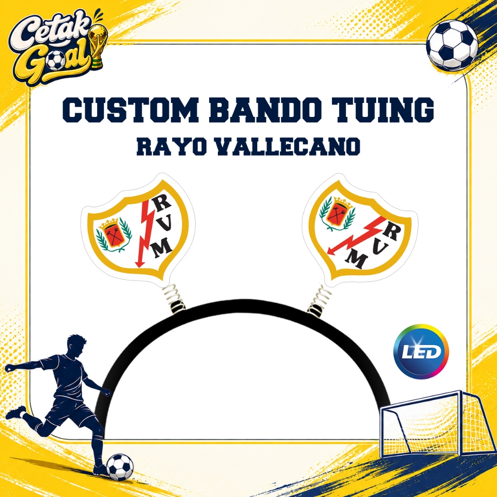 Bando Tuing Custom Gambar Foto Logo Bola La Liga - Rayo Vallecano