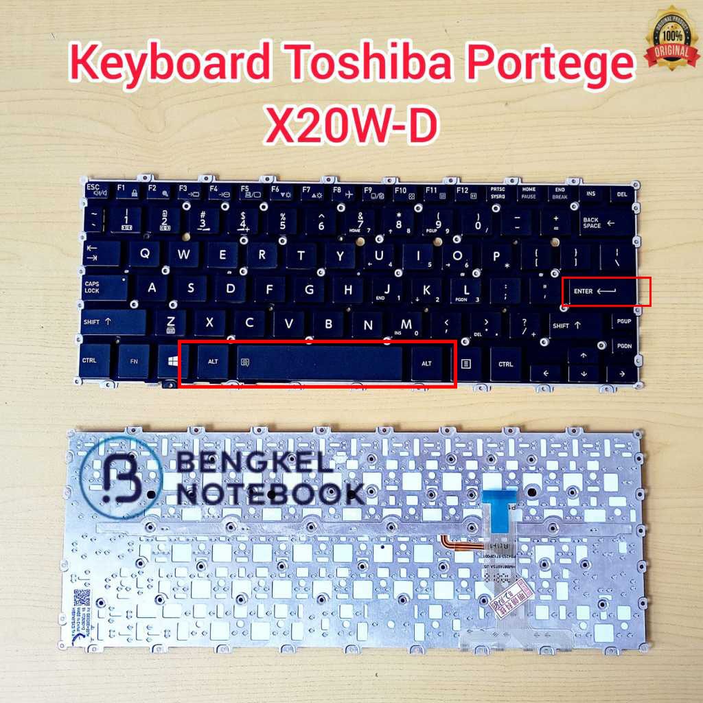 Keyboard Toshiba Portege X20W-D X20W-E X20W-D-13 Enter Lurus