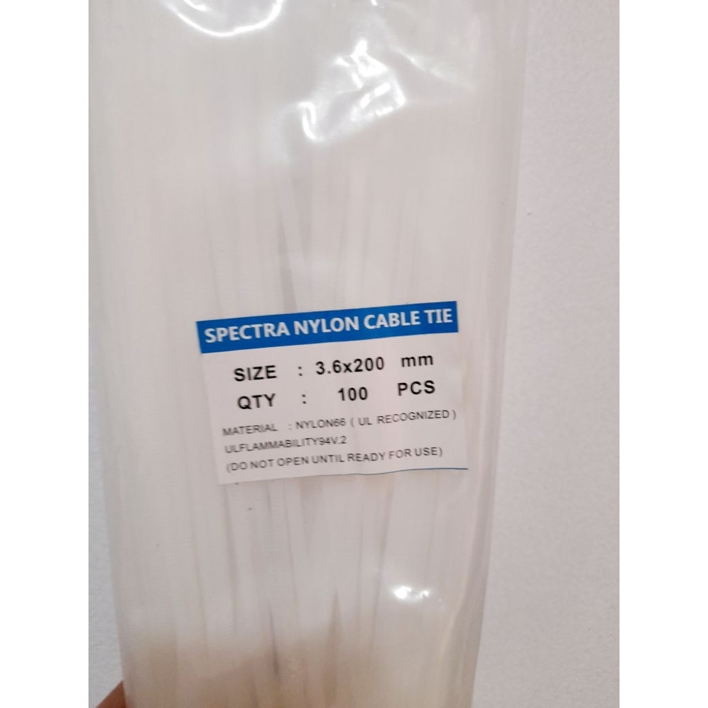 Kabel Ties 3,6x 20Cm Isi 100 Pcs Nylon Ties Kabel Kabel Ikat