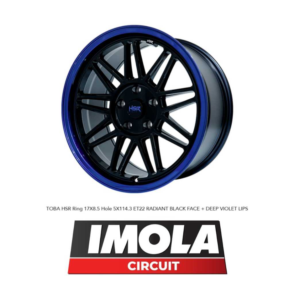 Velg Mobil ring 17 HSR Toba Warna Black Violet buat Innova Camry Civic FD