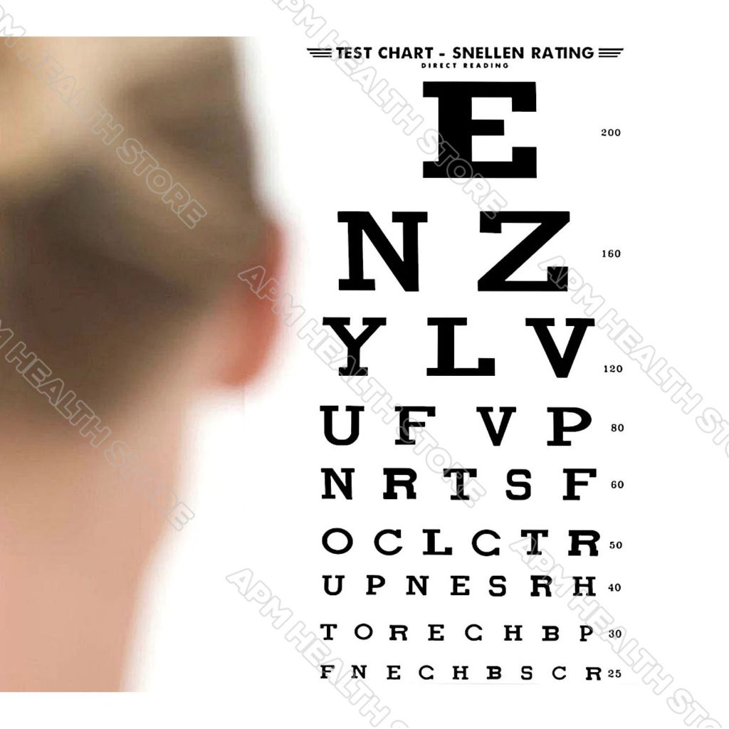 Snellen Chart 25-200 Tes Rabun Mata Pengelihatan Jarak Jauh