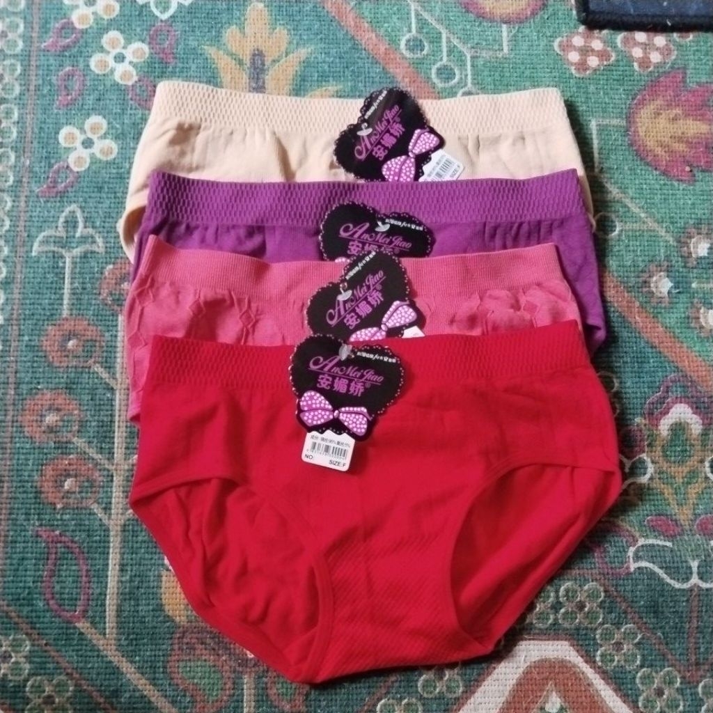 CD rajut AN MEI JIAO - celana dalam elastis - celana dalam rajut super melar