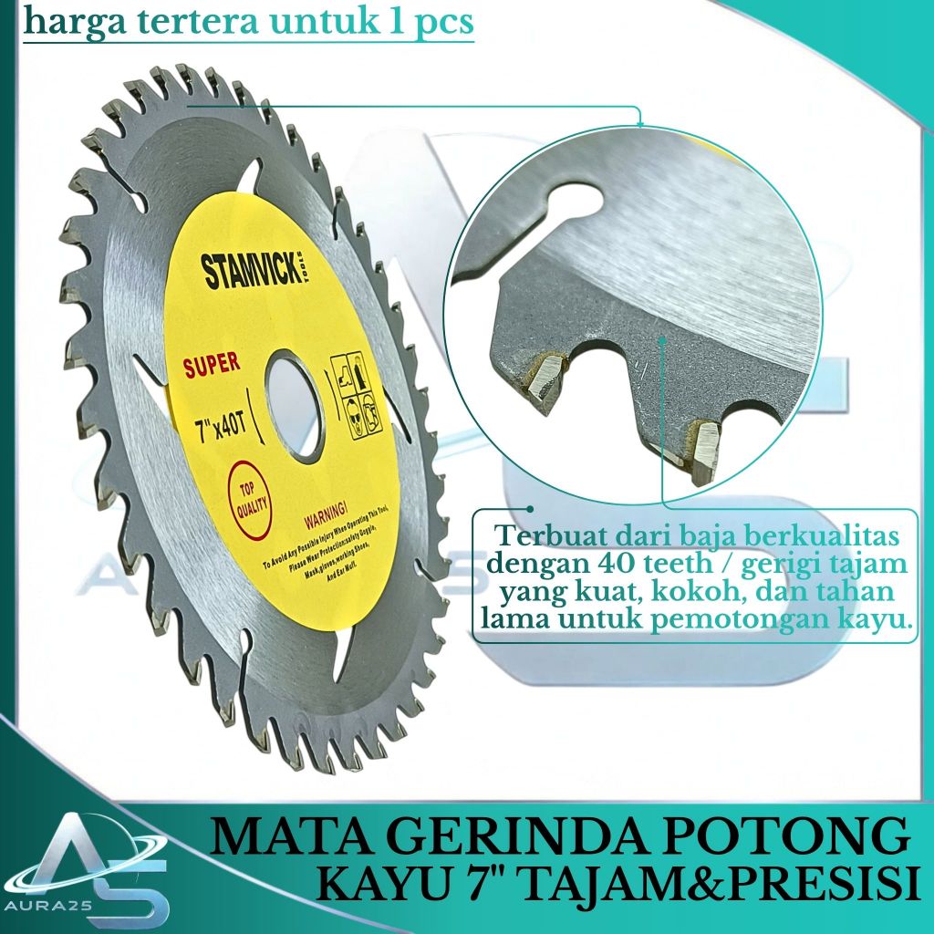 Mata Gerinda Potong Kayu ( STAMVICK ) 4 Inch/Pisau Potong Kayu/Triplek/Papan