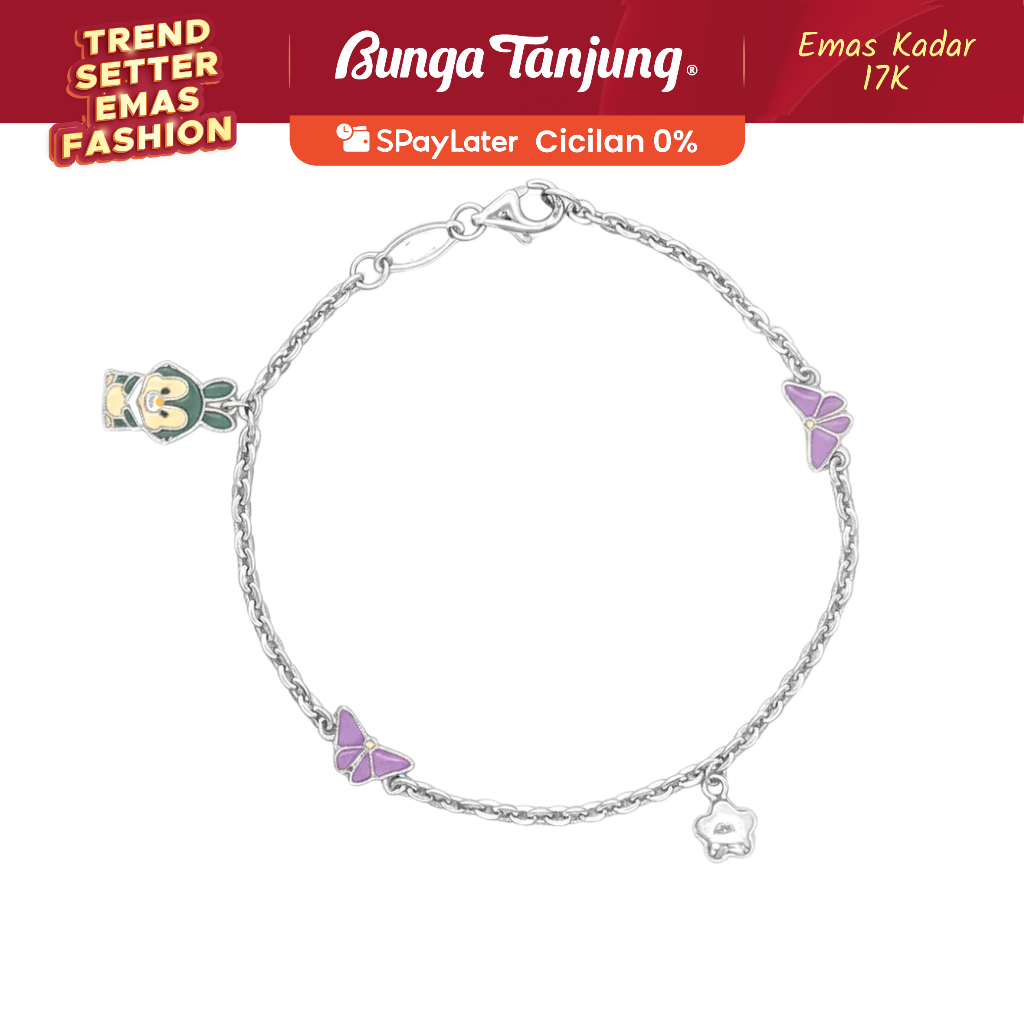 GELANG KIDS ANAK DISNEY ANIMALS KELINCI - EMAS 17K - BUNGA TANJUNG GOLD