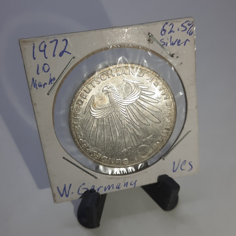 Koin Perak Jerman 10 Mark 1972