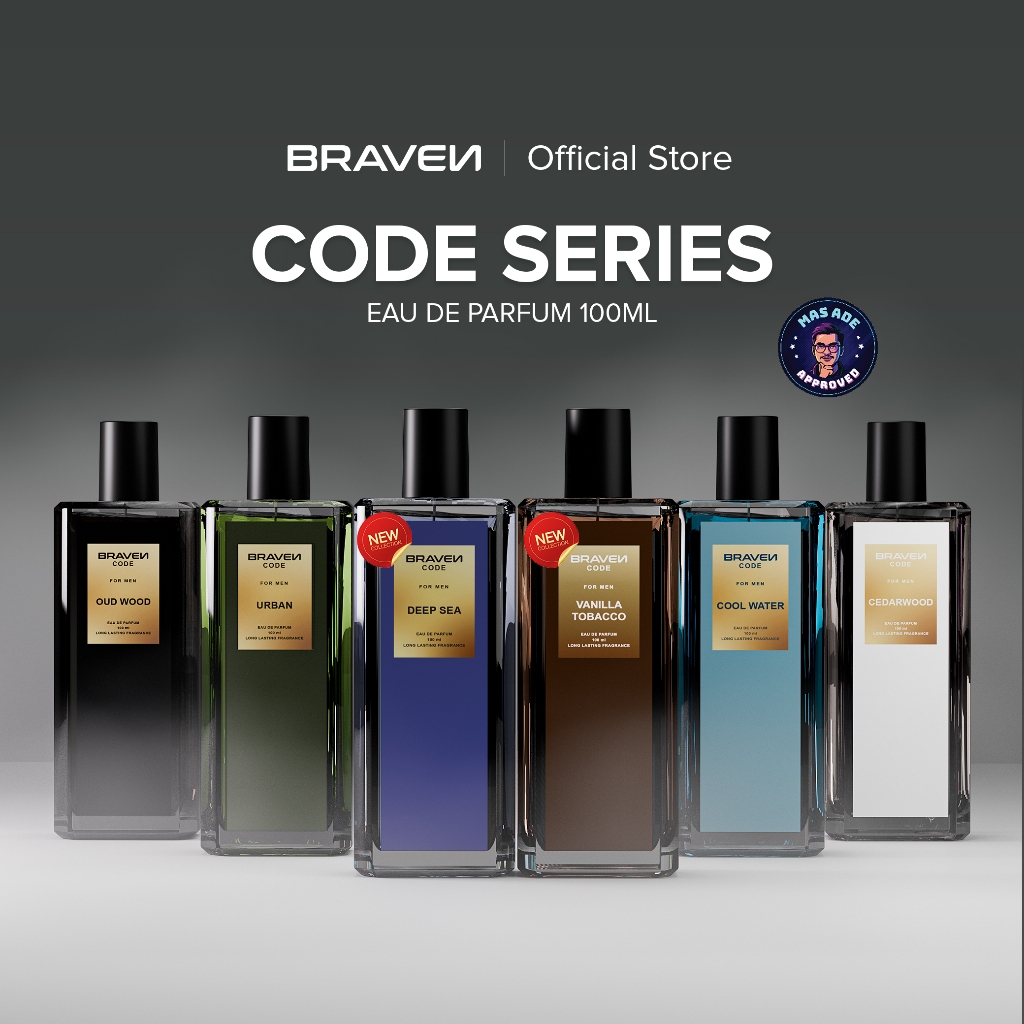 Braven Code Eau De Parfum 100ml | Parfum Perfume Minyak Wangi Wanita Pria Tahan Lama - Cedar Wood / 