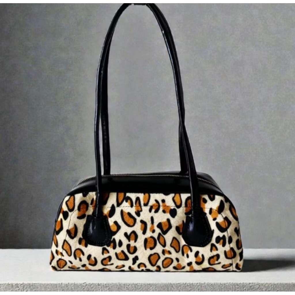 alea shoulder bag wanita motif zebra dan leopard - tas fashion your bag