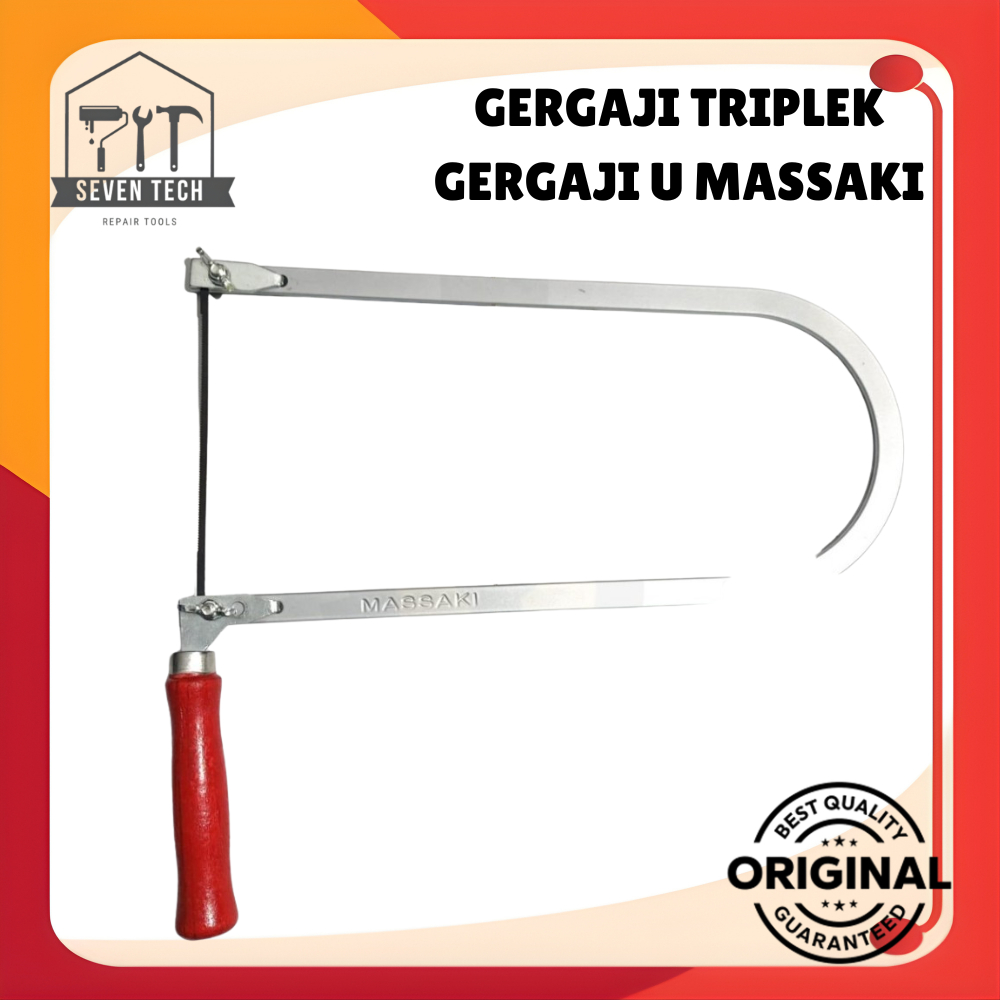 MASSAKI GERGAJI TRIPLEK / GERGAJI U LENGKAP GAGANG+MATA GERGAJI UKIR AKRILIK / TRIPLEK