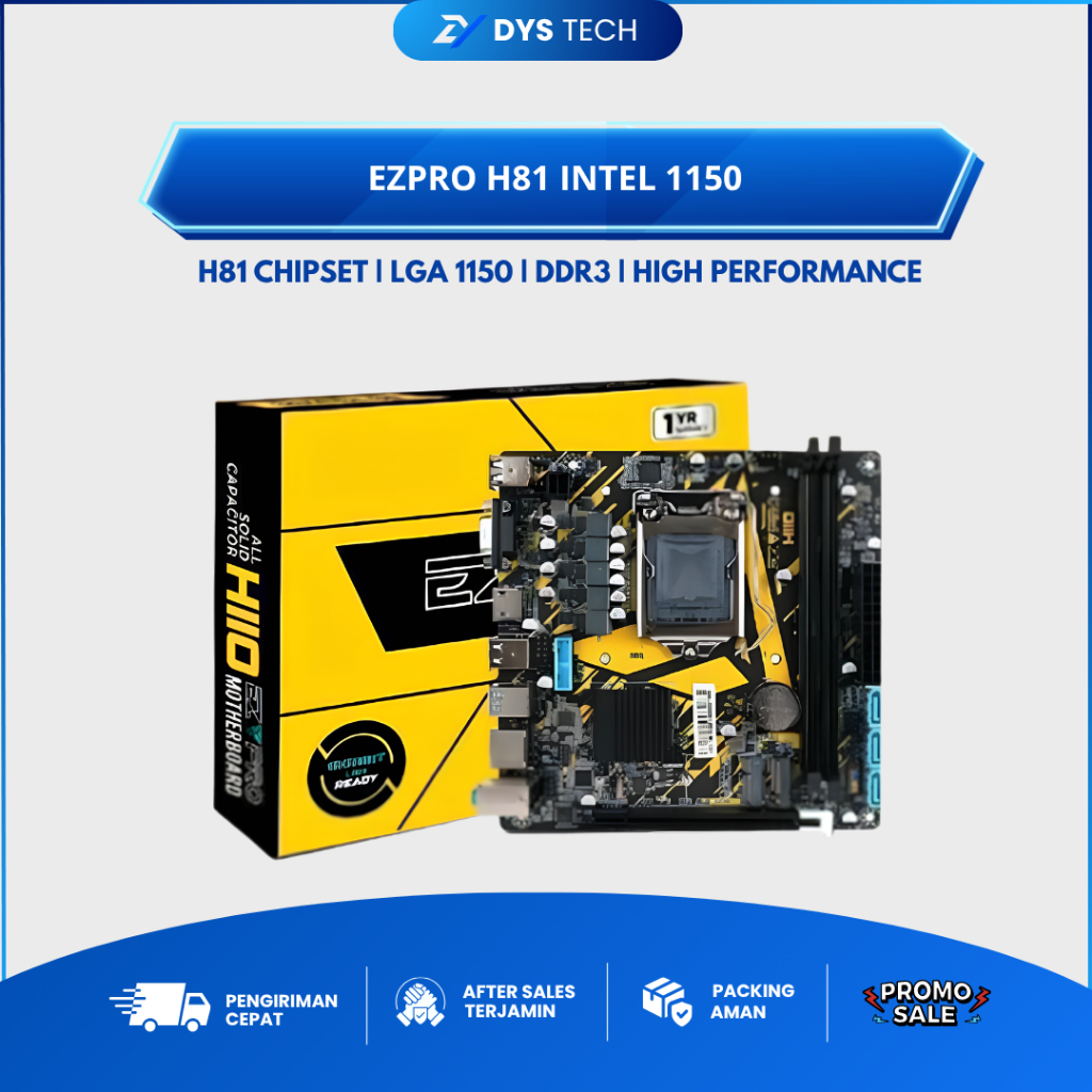 MOTHERBOARD EZPRO H81 INTEL 1150 - NEW