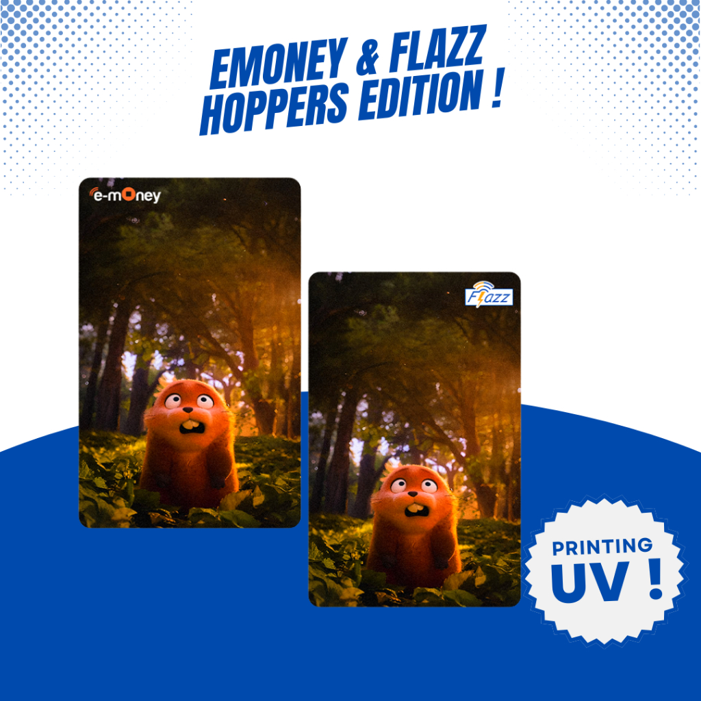 Custom Kartu Hoppers - Support NFC - Kartu Emoney Flazz Gen 2 Support NFC