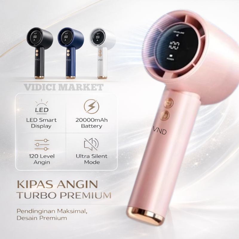 Turbo Kipas Angin Portable USB Adjustable Kipas Angin Outdoor Smart Led Screen Turbo Fan Kipas Angin