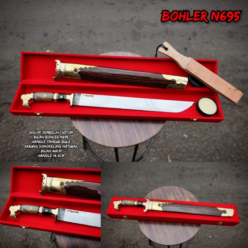 GOLOK PISAU SEMBELIH BAJA BOHLER N695 PREMIUM 40 CM