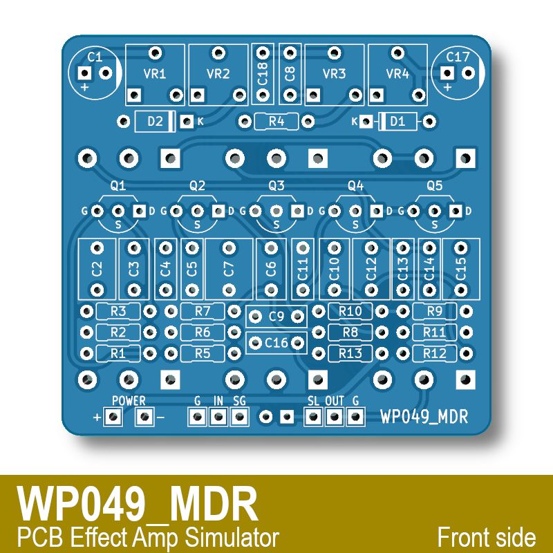 PCB Efek Amp Simulator | WP049_MDR based on Mesa Dual Rectifier 1590B
