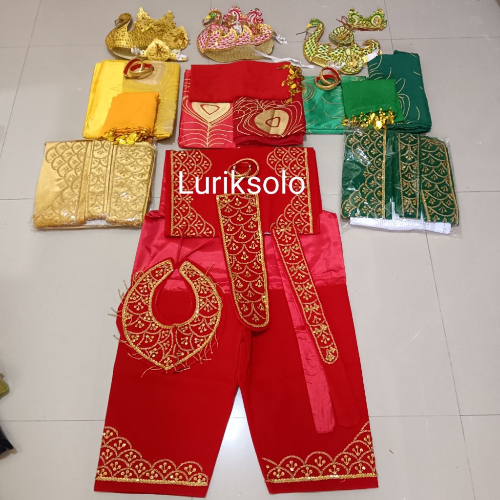 Kostum Set Tari Merak Dewasa