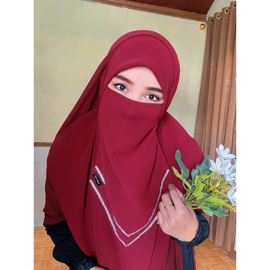 Hijab alawi segiempat set cadar Ae heejab tudung segi empat jilbab segi empat hijab segiempat set ca