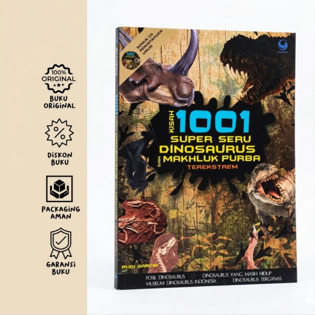 Rudi Garcia Buku Kisah Seru 1001 Dinosaurus dan Makhluk Purba Tereksrem Petualangan Unik dan Menyena