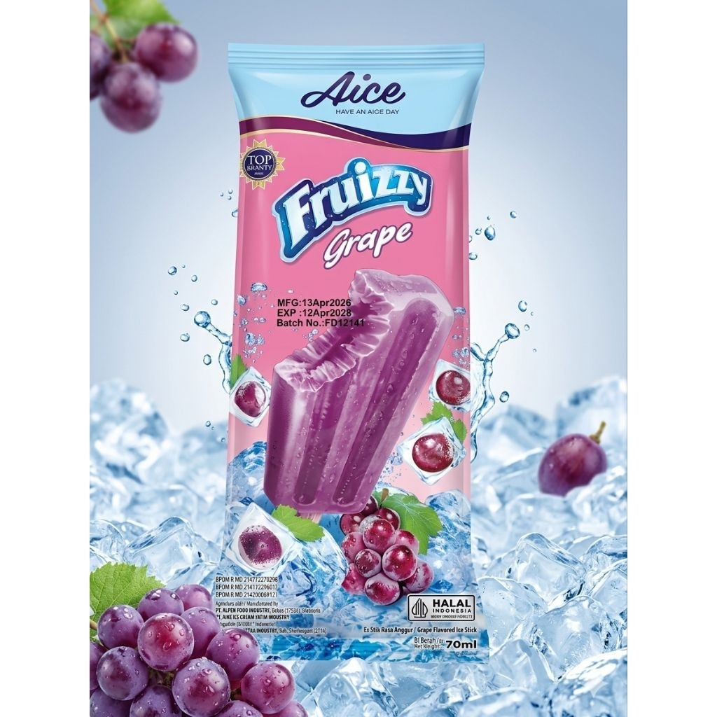 ESKRIM AICE FRUIZZY GRAPE 10 PCS