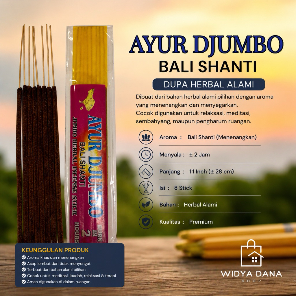 Dupa AYUR JUMBO BALI SHANTI  2 jam 1pack