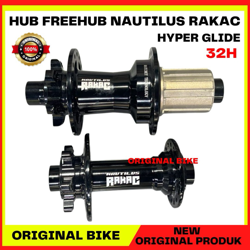 HUB FREEHUB SEPEDA NAUTILUS RAKAC 32H BOOST TA BLACK