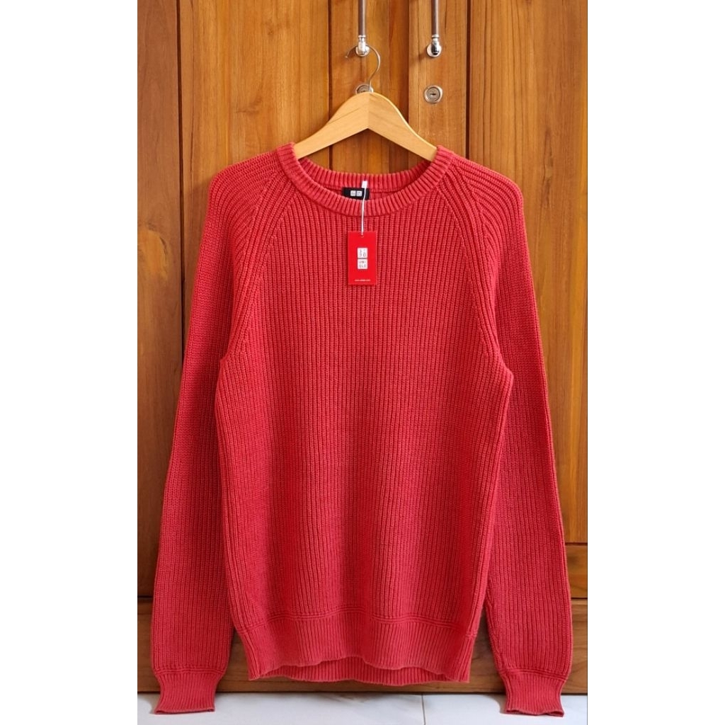 Uniqlo Sweater Waffle Red