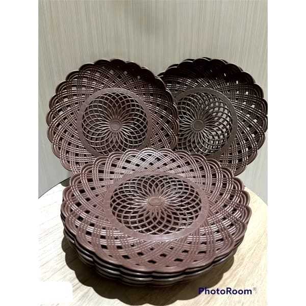 PIRING ROTAN PLASTIK 1 LUSIN = 12 PCS