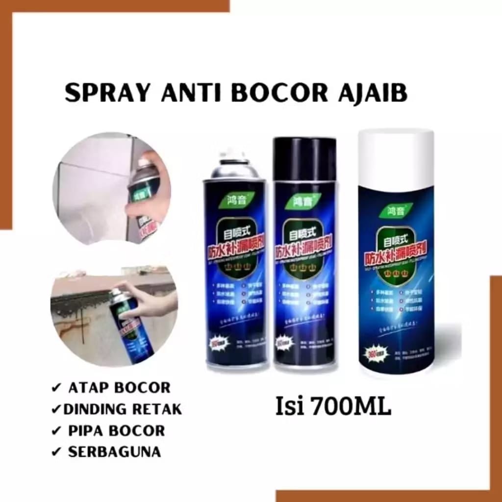 Semprotan Spray Semprot Pelapis Lapisan LEM Penambal Anti Tahan Bocor 450 ML