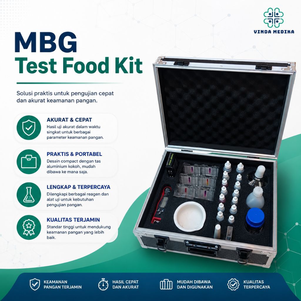MBG Test Food Kit Lengkap | Uji Formalin Borax Rhodamin B Siklamat Ayam Bangkai | Thermometer Makana