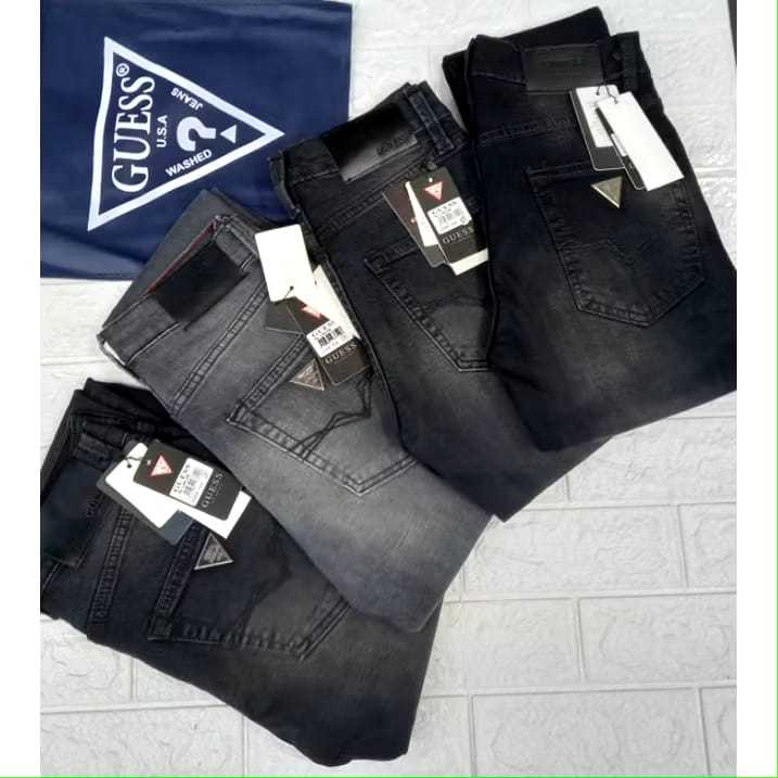 Celana Jeans Pria Armani Slim Fit Denim Stretch
