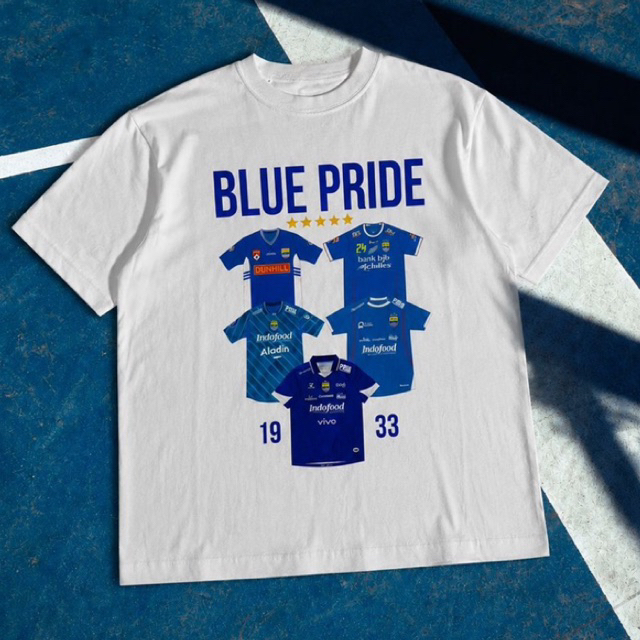 ROBINGOOD BAJU KAOS TSHIRT BLUE PRIDE SPECIAL PERSIB JUARA BINTANG 5 CASUAL FOOTBALL BANDUNG FANS PE